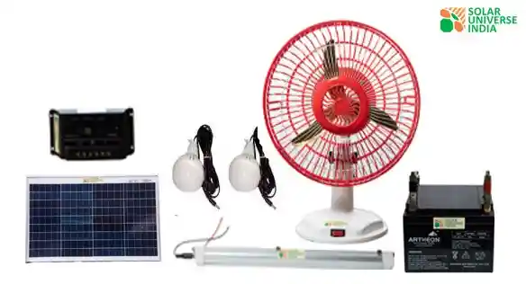 40-26 Home Lighting System with multiple LED bulbs, Table Fan & Other Accessories