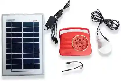 Mini Solar Power Pack – SUI-Gana HLS with 1 LED Bulb, FM Radio, Solar Mobile kit via 5W Solar Panel