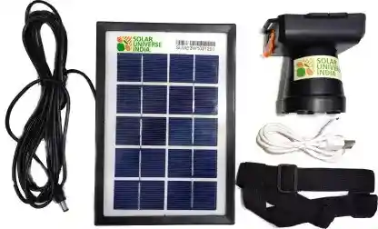 SUI-GJL22 – Solar Headlamp with headband, lithium battery & external Solar Panel