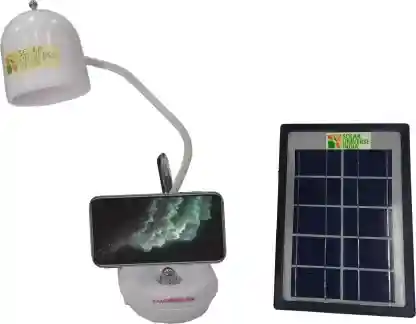 Solar Study Lamp with 360 degrees rotatable head, pen & mobile holder, inbuilt Battery & Solar Panel